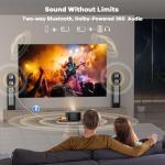 4K WiFi Bluetooth Projector with Dolby Audio