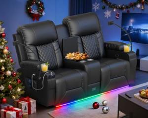 DG PEAFOWL Loveseat Recliner with USB Ports