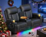 DG PEAFOWL Loveseat Recliner with USB Ports