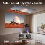 4K Smart Outdoor Projector with Wi-Fi & Bluetooth