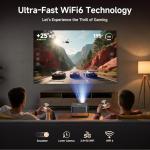 4K Smart Outdoor Projector with Wi-Fi & Bluetooth