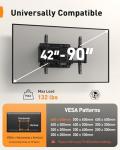 Full Motion TV Wall Mount for 42-90 inch TVs