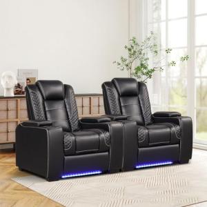 Electric Recliner Chairs with LED Lights and USB