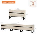 WAMPAT 3-in-1 Modern TV Stand for 110 Inch TVs