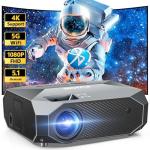 FUDONI 4K HD WiFi Bluetooth Outdoor Projector