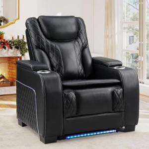 ANJ Electric Recliner Chair with LED Lights
