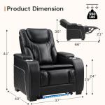 ANJ Electric Recliner Chair with LED Lights