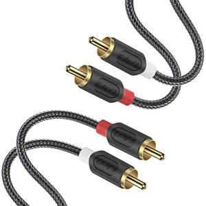 J&D 6ft Gold Plated RCA Audio Cable