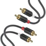 J&D 6ft Gold Plated RCA Audio Cable