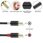 J&D 6ft Gold Plated RCA Audio Cable