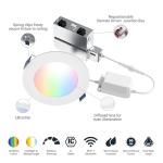 Wi-Fi Smart LED Recessed Downlight, Dimmable Color