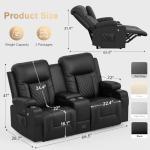 DG PEAFOWL Loveseat Recliner with USB Ports