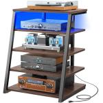 Armocity 5-Tier AV Media Stand with LED Lights