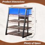 Armocity 5-Tier AV Media Stand with LED Lights