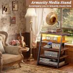 Armocity 5-Tier AV Media Stand with LED Lights