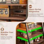 Armocity 5-Tier AV Media Stand with LED Lights