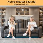 Jocisland Recliner Loveseat with USB Charging and LED