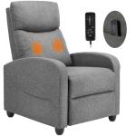 Adjustable Dark Grey Massage Recliner Chair