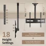 Adjustable Ceiling TV Mount for 26-65 Inch TVs