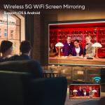 AKIYO Mini WiFi Projector 1080P for Home Theater