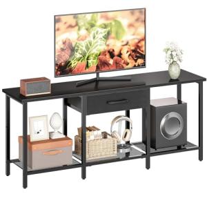 HOOBRO TV Stand for 55-Inch TVs with Shelves