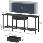 HOOBRO TV Stand for 55-Inch TVs with Shelves