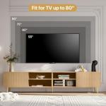 KIMOLST 86in TV Stand with Fluted Design
