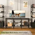 Furologee 55 Inch TV Stand with Open Shelves