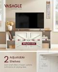 VASAGLE Rustic TV Stand with Sliding Barn Doors