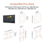 Full Motion TV Wall Mount for 12" to 40" TVs