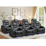 ANJ Electric Recliner Chair Set for Home Theater