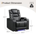 ANJ Electric Recliner Chair Set for Home Theater