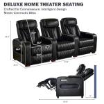 Power Reclining Sofa with LED & USB Charging