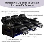 Power Reclining Sofa with LED & USB Charging