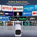 Mini WiFi Bluetooth Projector with 1080P Resolution