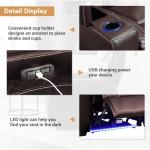 Electric Recliner Chairs with Cup Holders and LED Lights