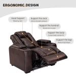 Electric Recliner Chairs with Cup Holders and LED Lights