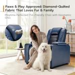 Electric Recliner Chair with USB Port and LED Lights