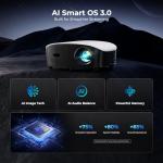 GooDee Mini Projector with WiFi and Bluetooth