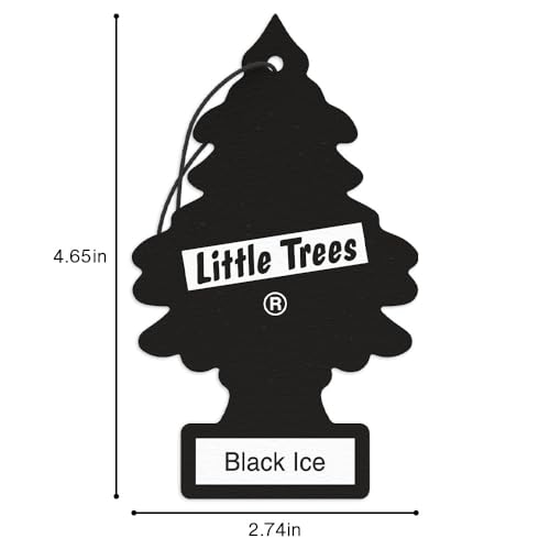 LITTLE TREES Black Ice Car Air Fresheners - 24 Pack