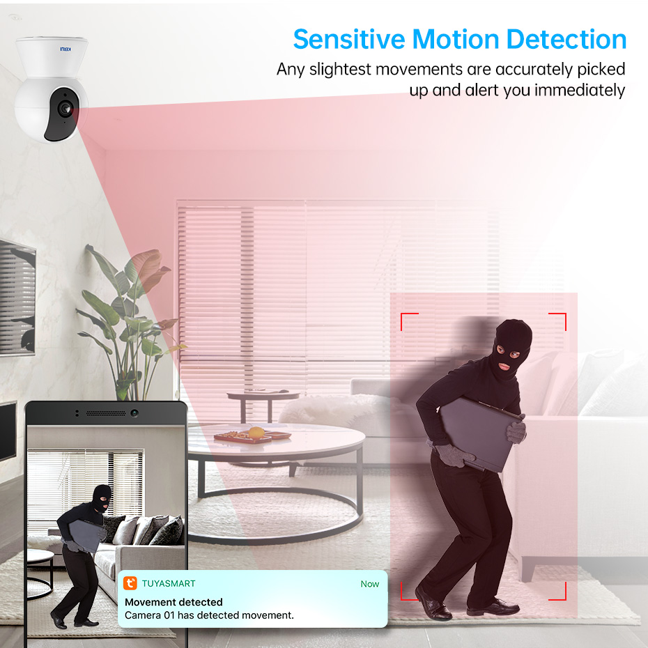 Smart WiFi Indoor Security Camera with Tracking