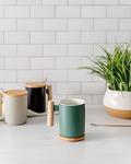Bamboo Handle Coffee Mug Set with Lid & Spoon