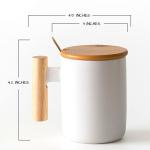 Bamboo Handle Coffee Mug Set with Lid & Spoon