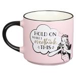 Bless Your Soul XL Pink Coffee Mug - Funny Retro Design