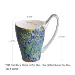 Van Gogh Inspired Iris Flower Coffee Mug, 16oz