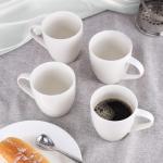 White Ceramic Coffee Mugs Set of 4, 16oz