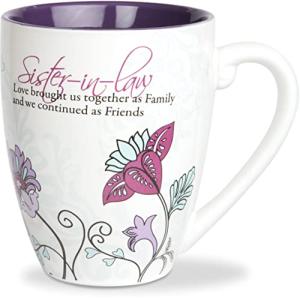 Sister In Law Floral Butterfly Coffee Mug, Large