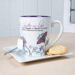 Sister In Law Floral Butterfly Coffee Mug, Large