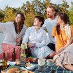 Stackable Porcelain Coffee Mug Set with Stand