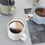 Stackable Porcelain Coffee Mug Set with Stand